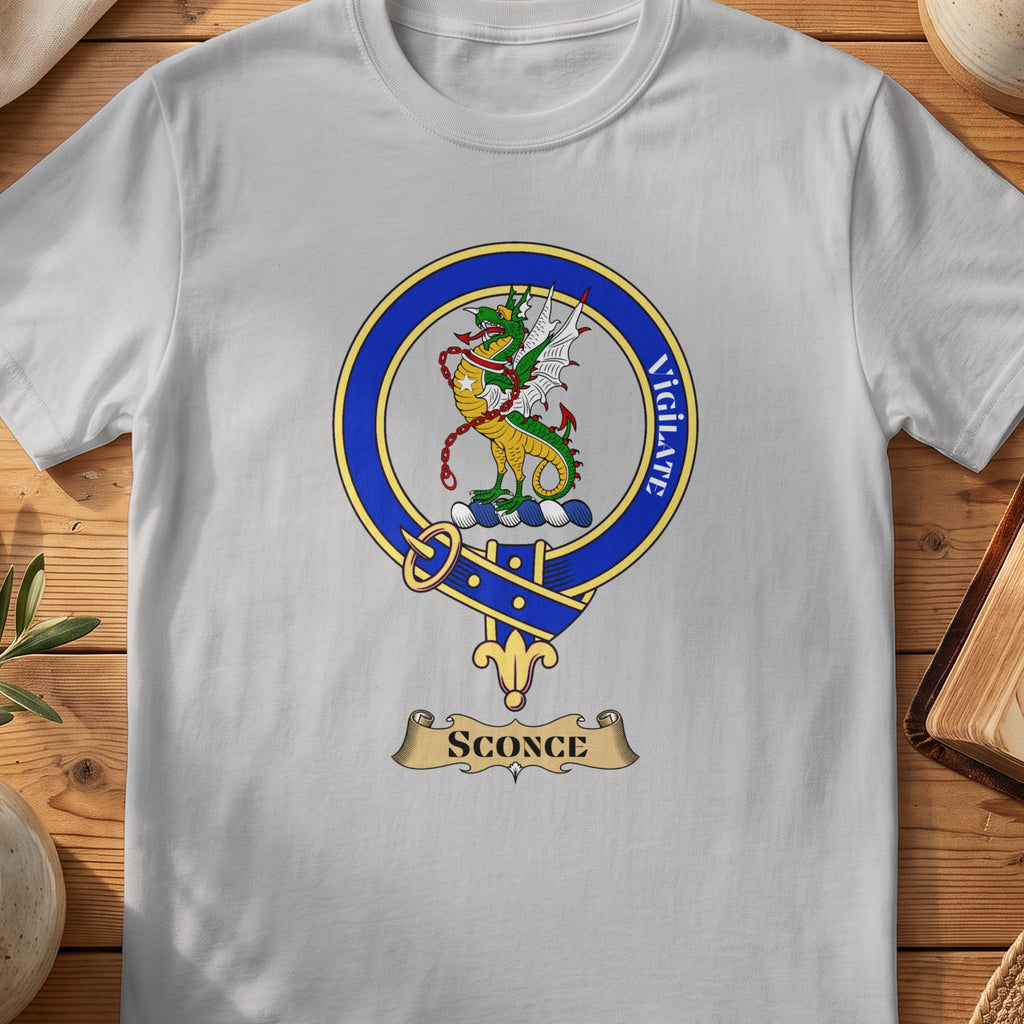 Sconce Scottish clan crest T-shirt in Sport Grey