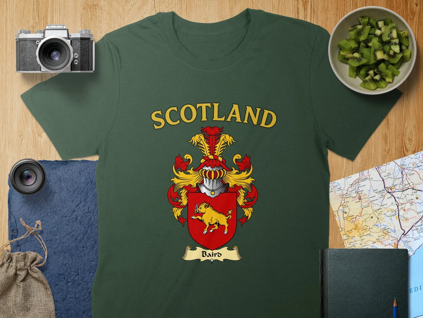 Bold Scotland Baird Family Crest Graphic T-Shirt product type