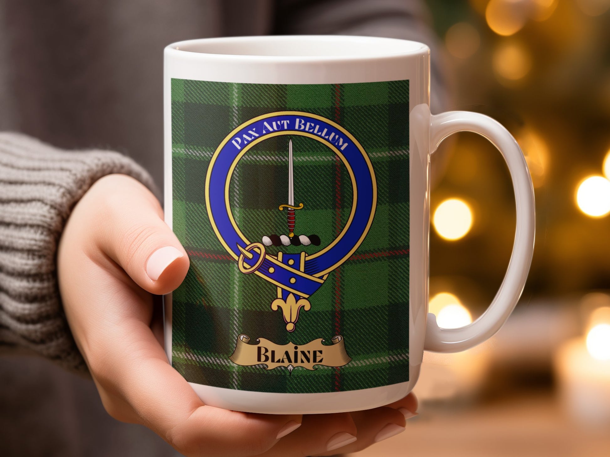 Traditional Scottish Thistle Design Clan Blaine Mug - Living Stone Gifts