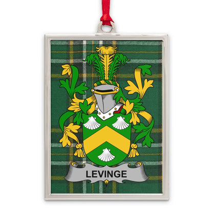 Levinge Family Crest Tartan Plaid Hanging Ornament product type