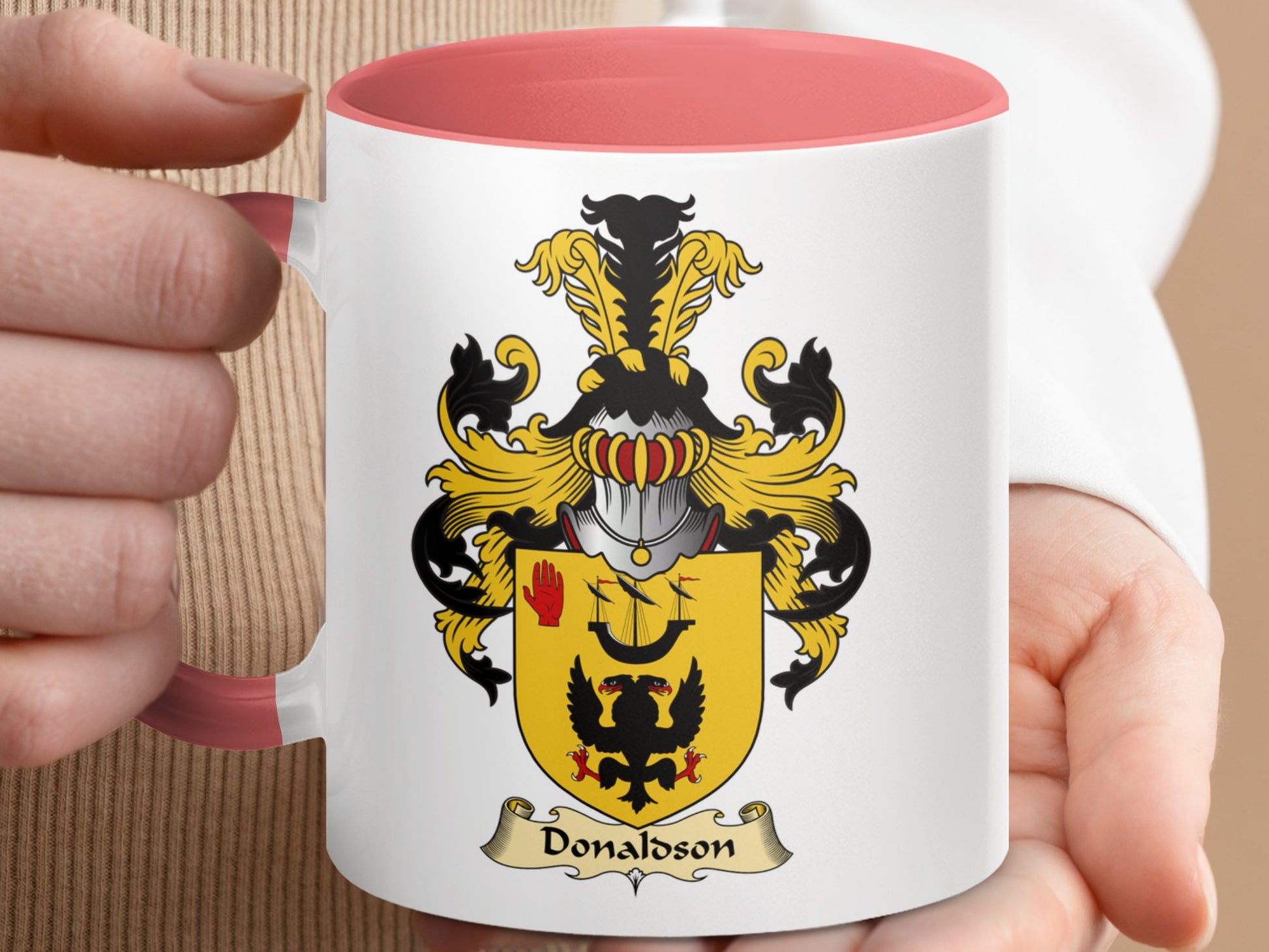 Clan Donaldson Scottish coat of arms accent coffee Mug - Living Stone Gifts