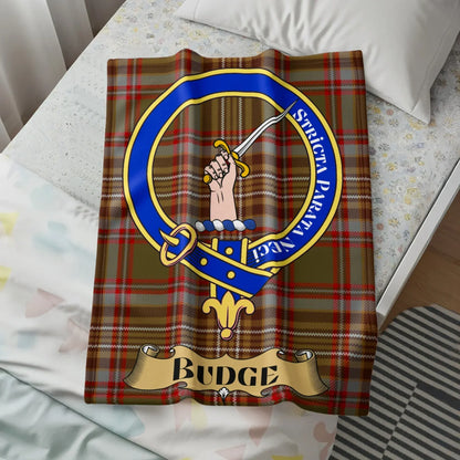 Budge Clan Crest Scottish Tartan Blanket