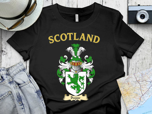 Scotland Family Crest Coat of Arms Black T Shirt product type