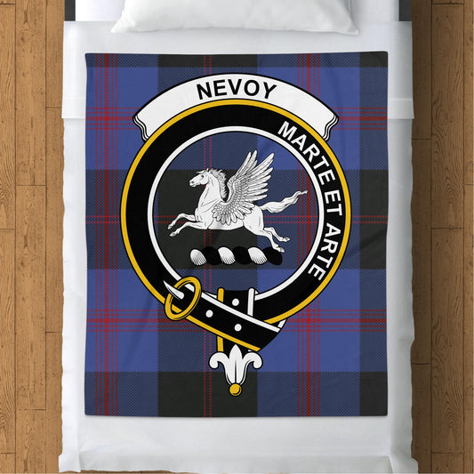 Scottish Clan Nevoy Tartan Throw Blanket - Living Stone Gifts