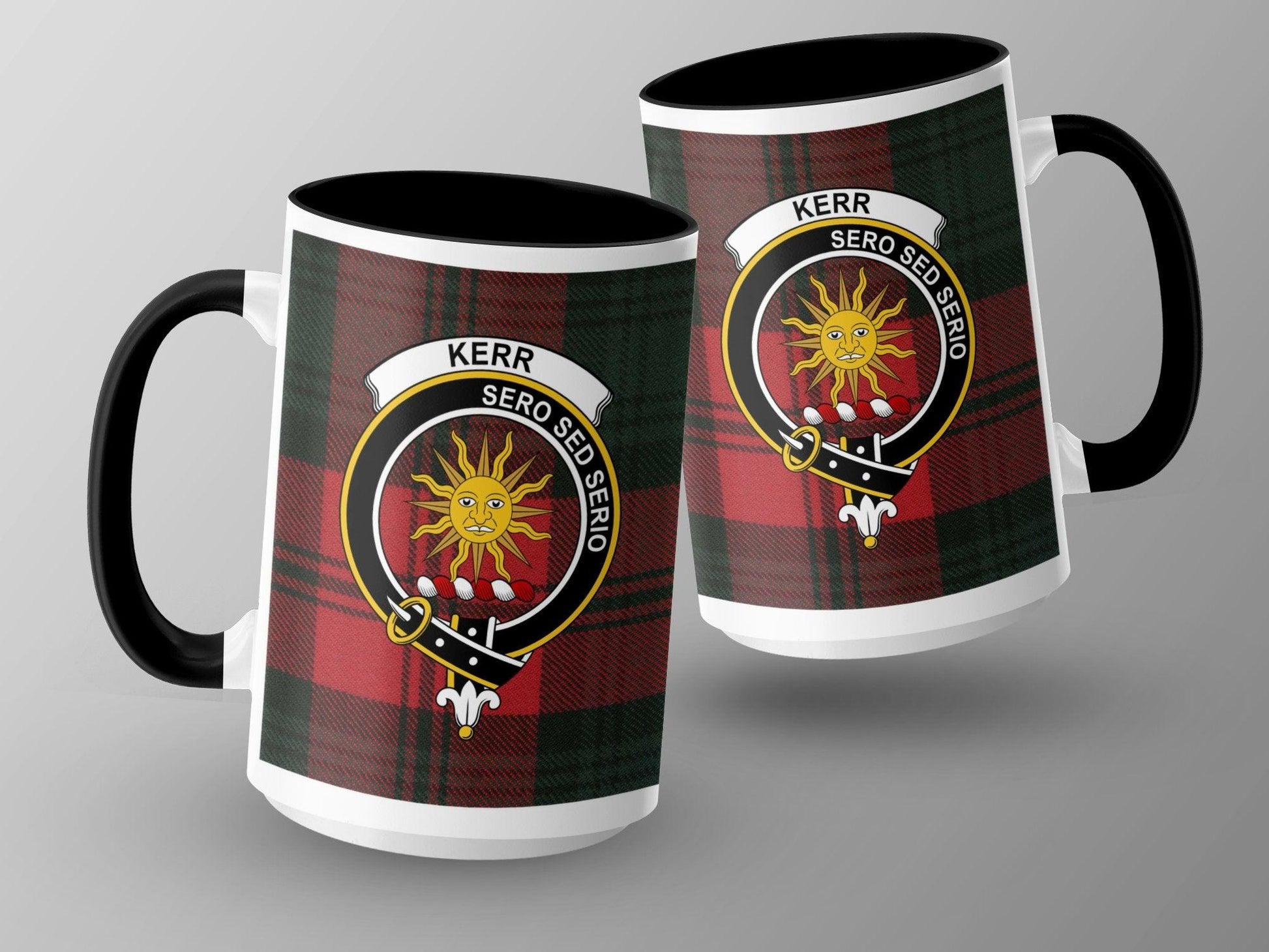 Scottish Kerr Clan Crest Tartan Plaid Mug - Living Stone Gifts