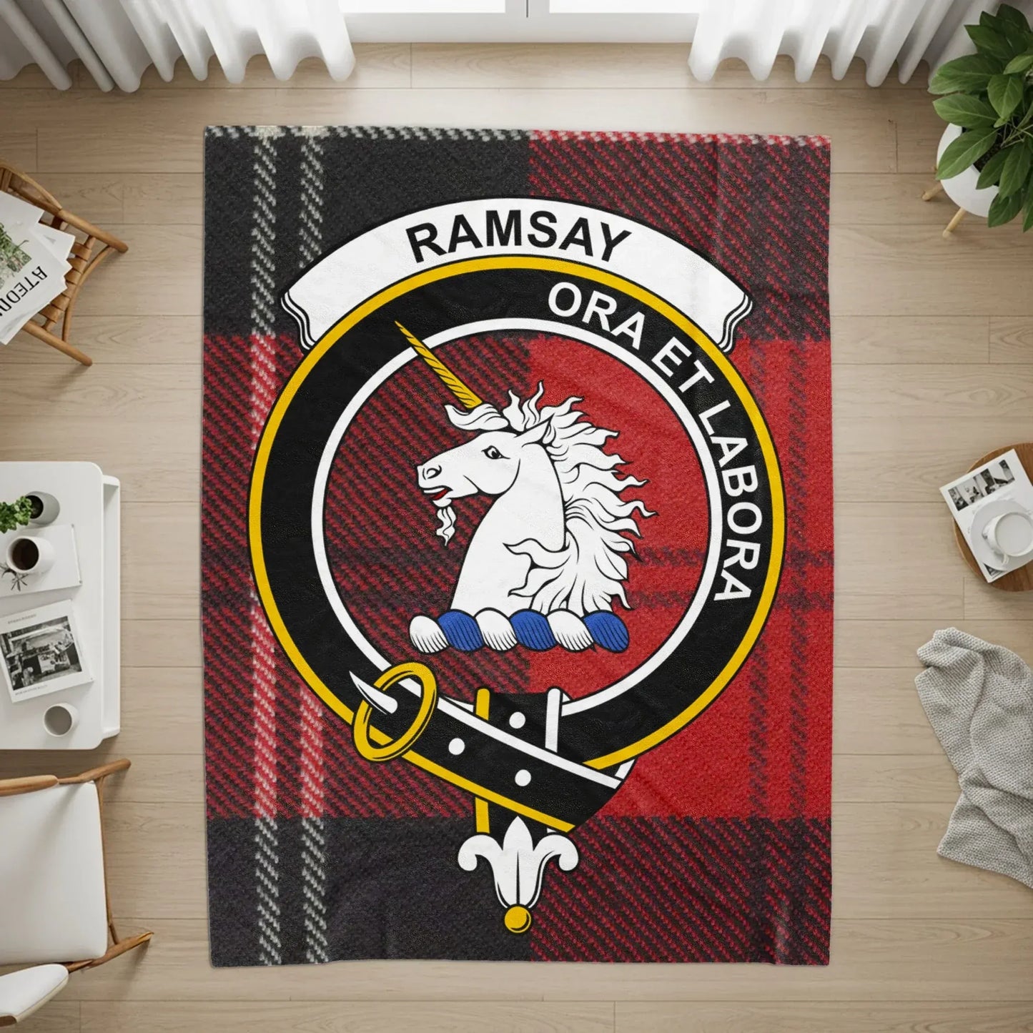 Ramsay Ora Et Labora Unicorn Family Crest product