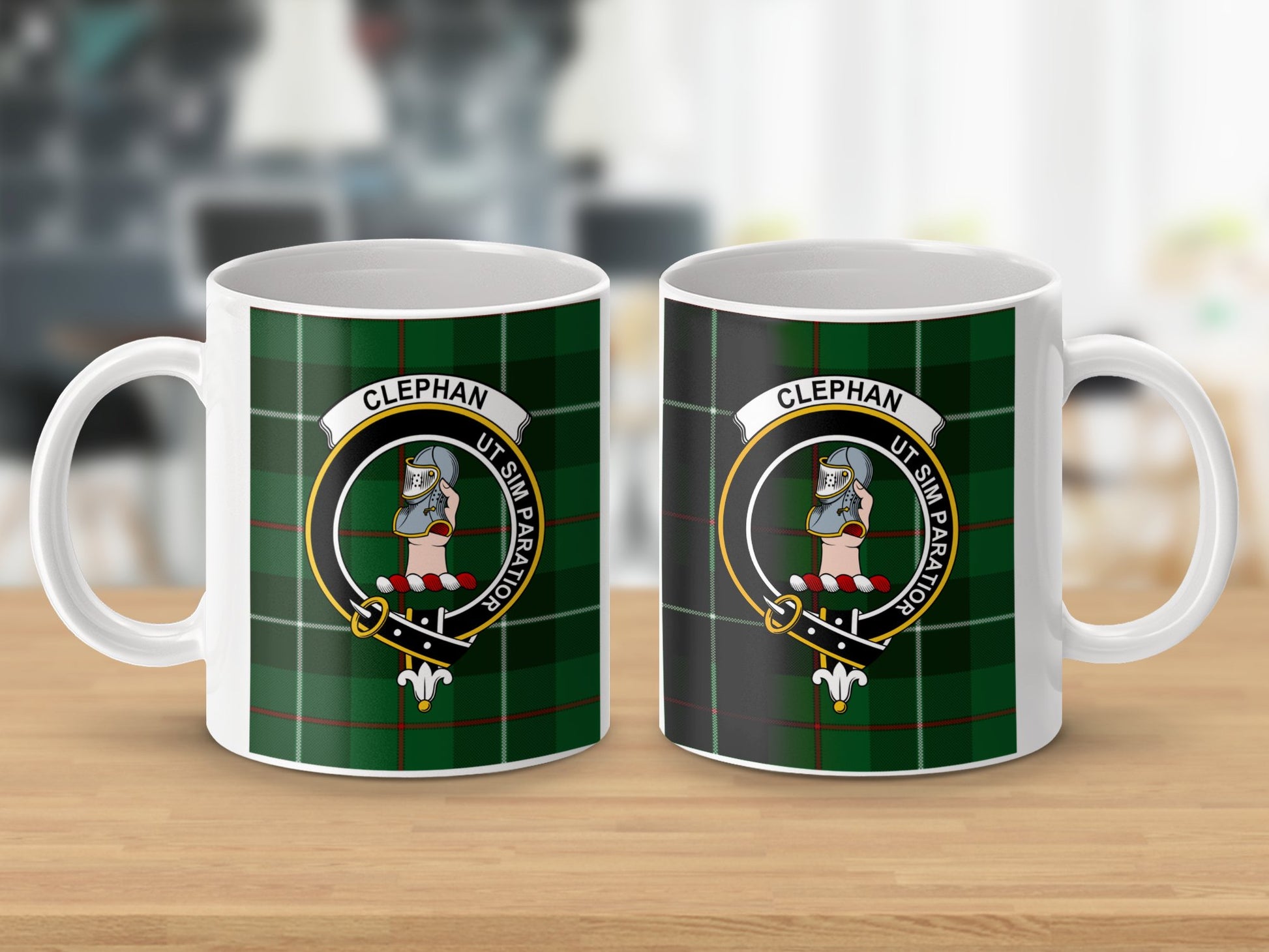 Clan Clephan Scottish Tartan Emblem Crest Mug - Living Stone Gifts