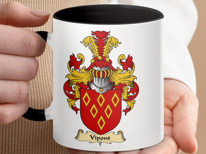 Clan Vipont Scottish Coat of Arms Mug - Living Stone Gifts