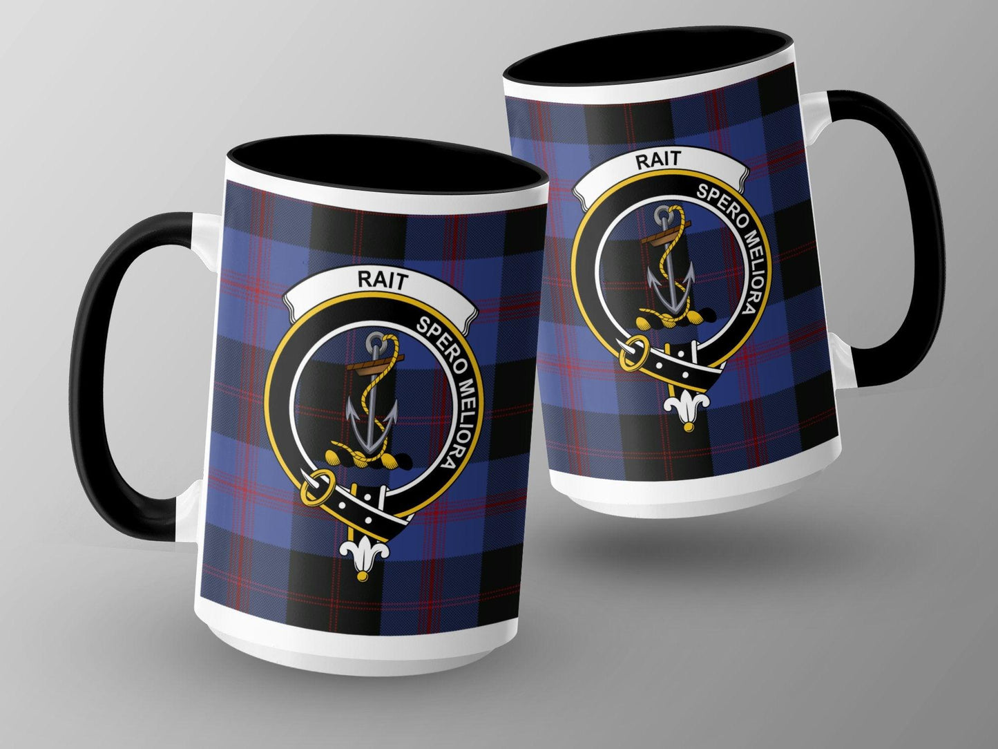 Rait Clan Crest Tartan Heritage Scottish Mug - Living Stone Gifts