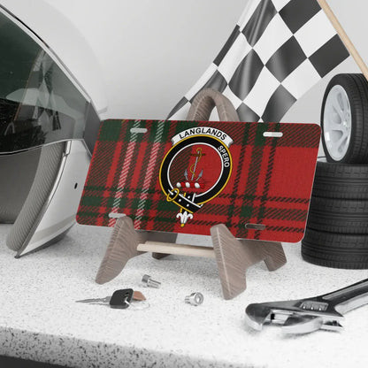 Langlands Crest Displayed on Checkered Background product
