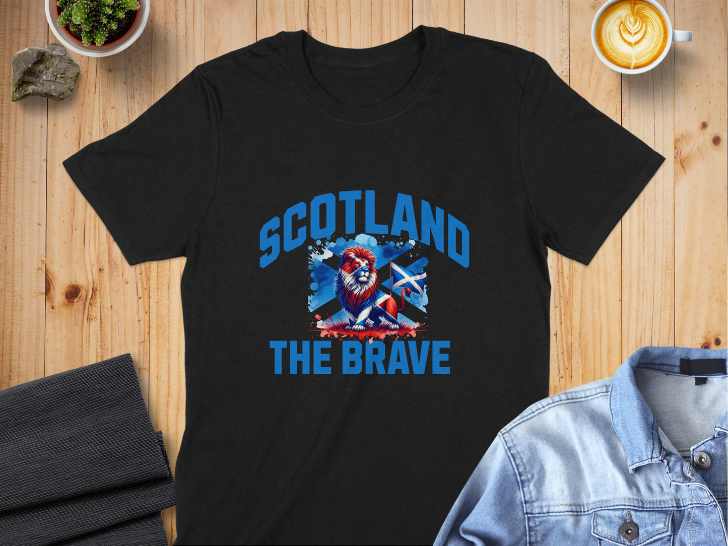 Scotland the Brave Lion Graphic Short Sleeve T-Shirt - Living Stone Gifts