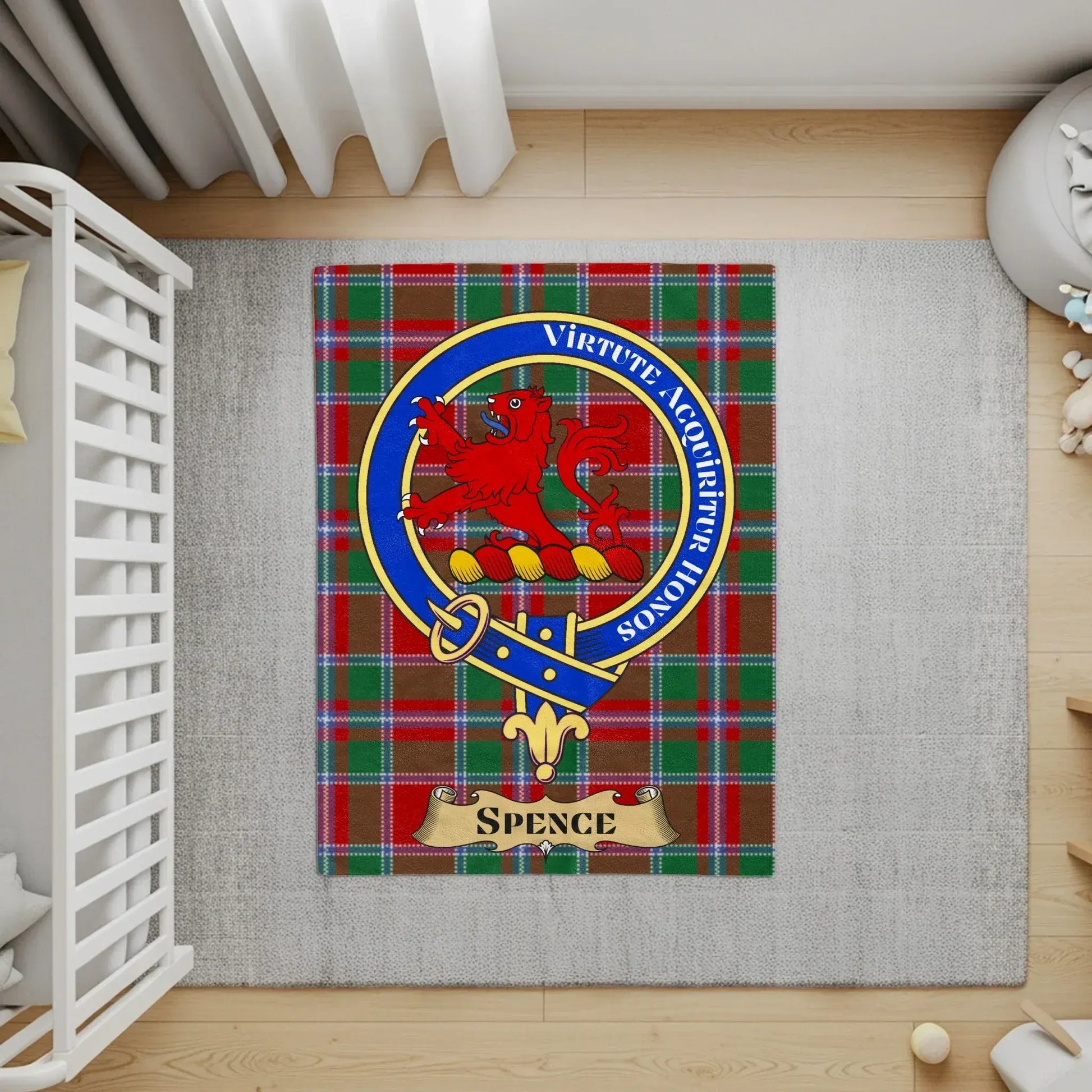 Virtute Acquiritur Honos Spence clan tartan product
