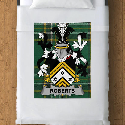 Roberts Surname Irish Tartan Throw Blanket - Living Stone Gifts