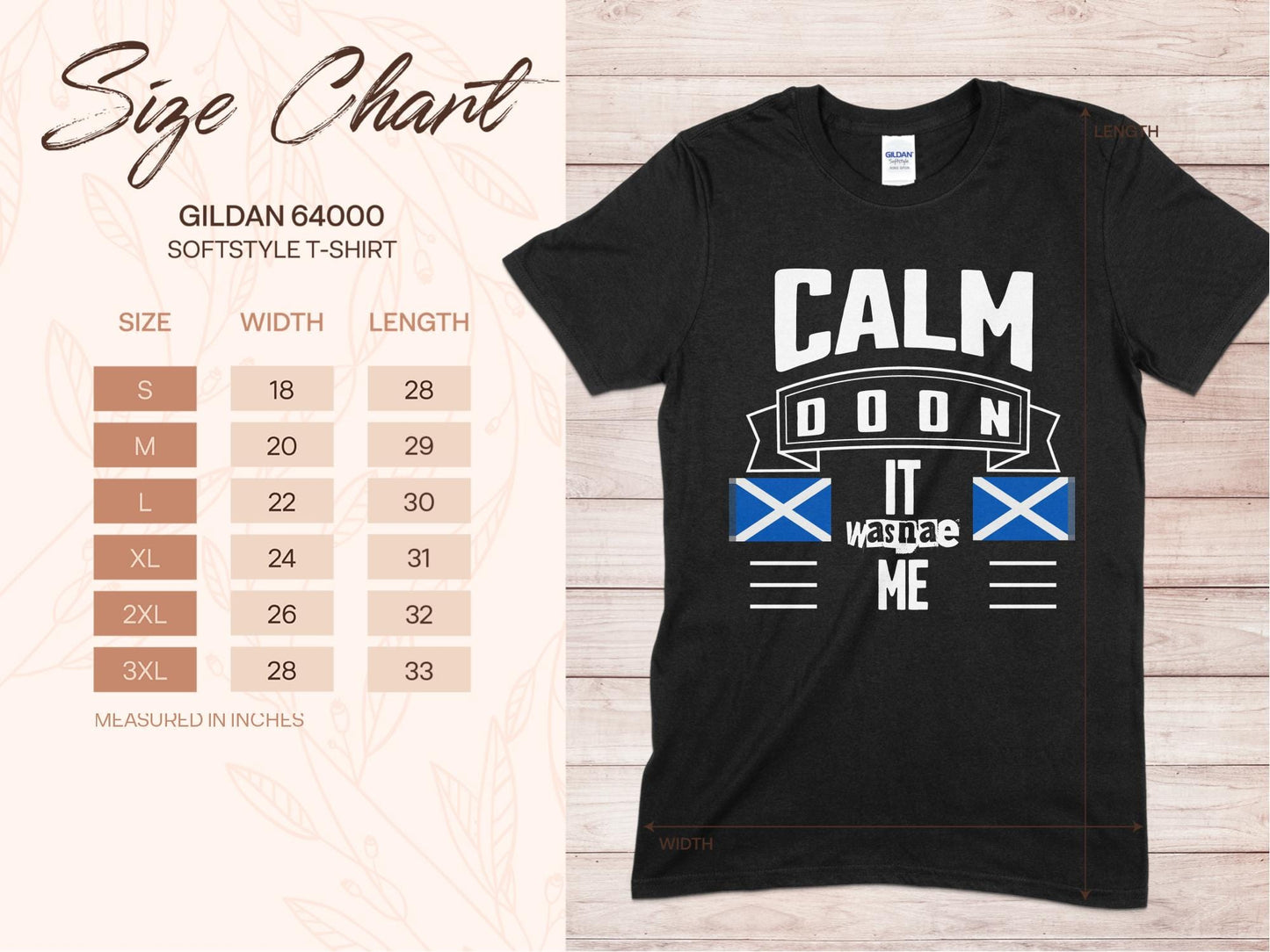 Calm Doon It Wasnae Me Scottish Flag T-Shirt