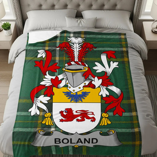 Family Crest Boland Plaid Personalized Blanket product type
