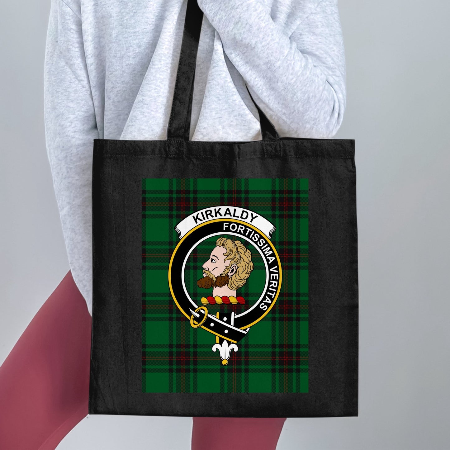 Kirkaldy Fortissima Veritas Scottish Crest Tote Bag - Living Stone Gifts