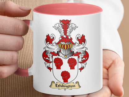 Ethington Scottish Clan Coat of Arms Accent Mug - Living Stone Gifts