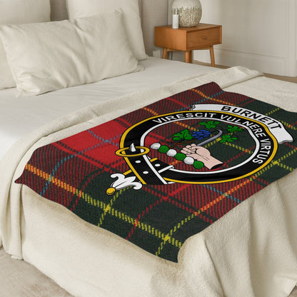 Burnett Clan Crest Scottish Tartan Throw Blanket - Living Stone Gifts