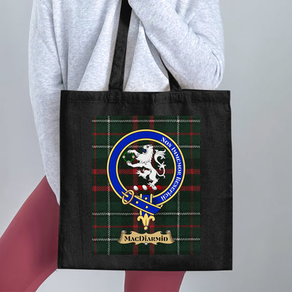 Clan MacDiarmid Scottish Crest Tartan Tote Bag - Living Stone Gifts