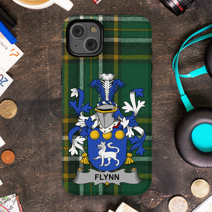 Flynn Family Crest Plaid Background Phone Case product type