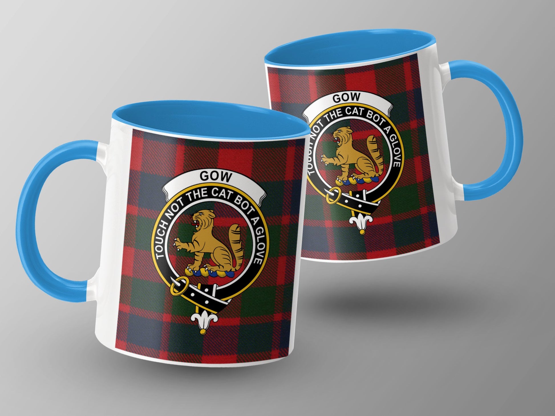 Clan Gow Scottish Tartan Crest Emblem Mug - Living Stone Gifts