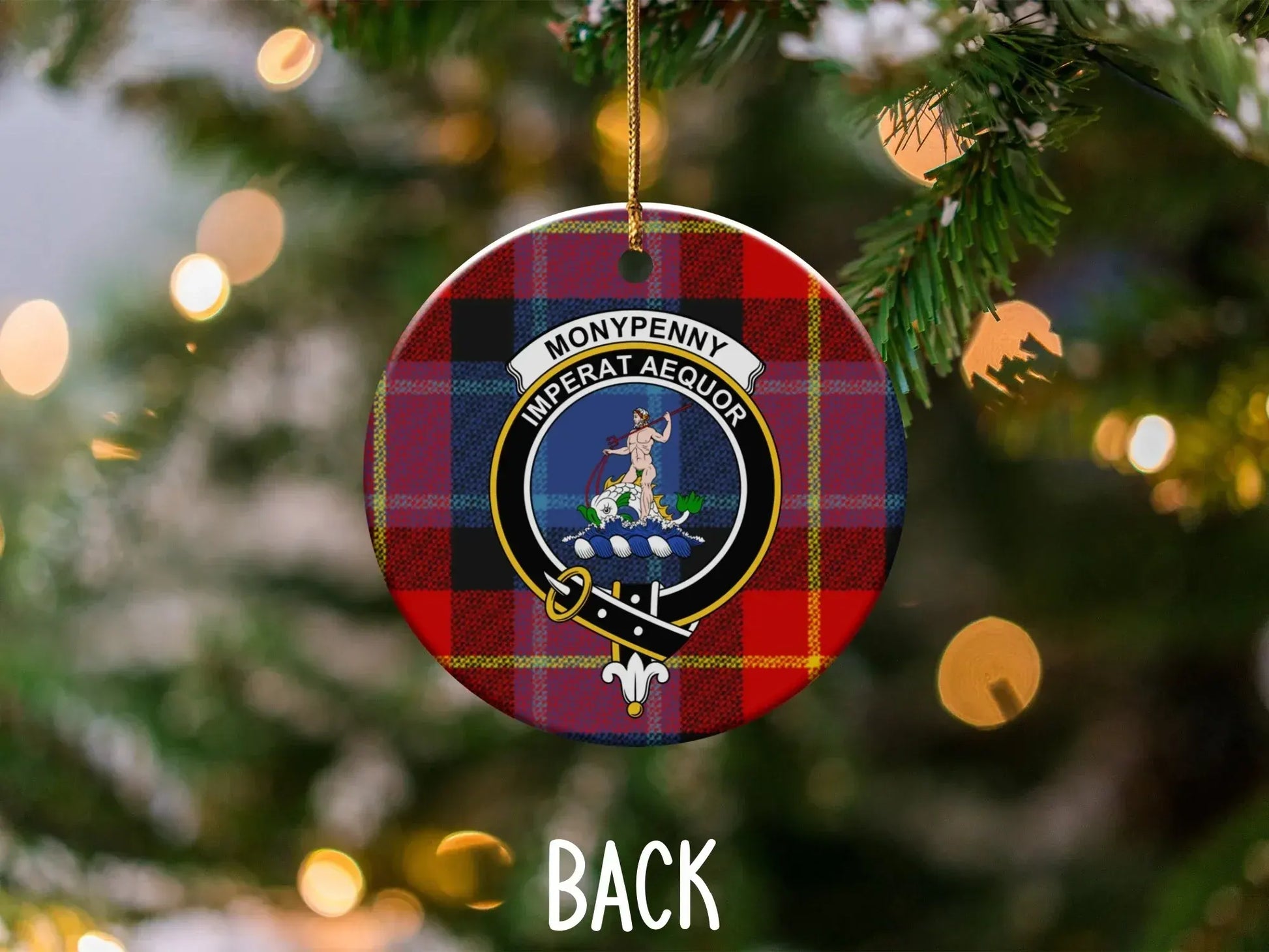 Customizable Moneypenny Clan Tartan Ornament product type