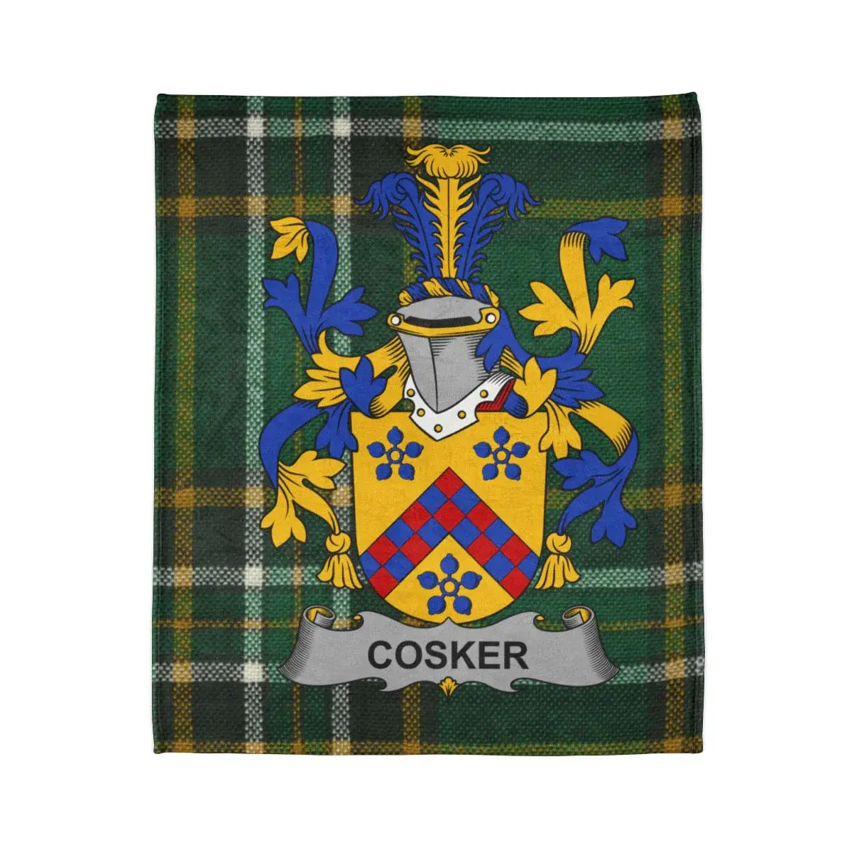 Cosker Family Crest Plaid Tartan Blanket product