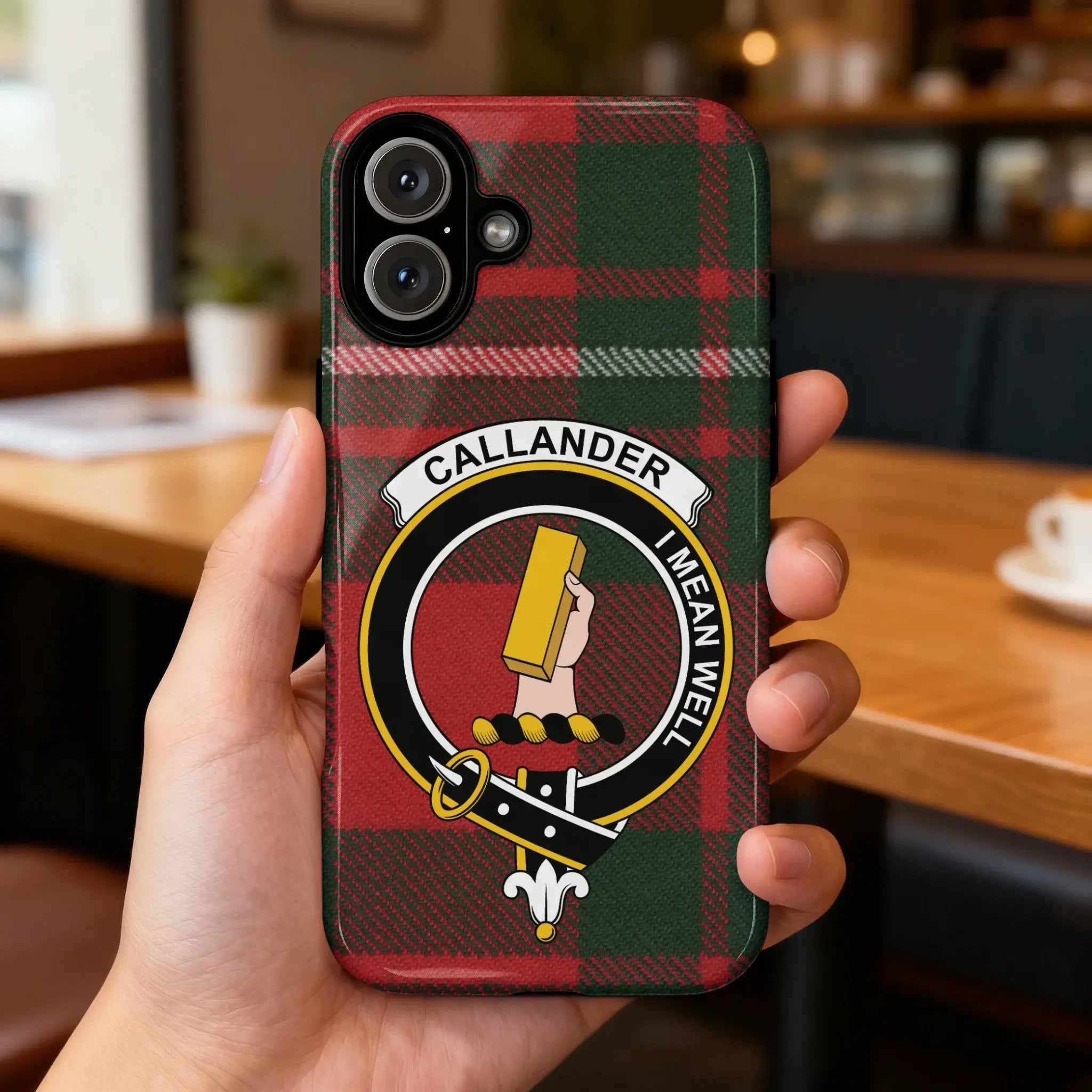 Callander I Mean Well Plaid Pattern Phone Case