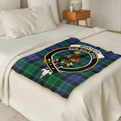 Scottish Clan Monteith Tartan Throw Blanket - Living Stone Gifts