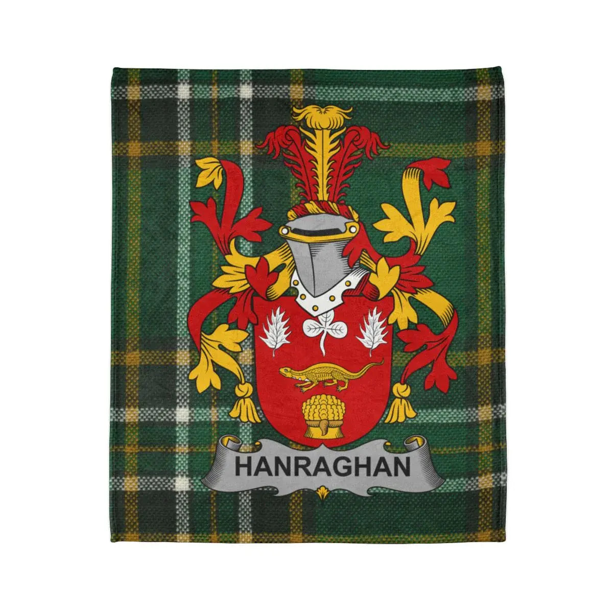 Hanraghan Family Crest Tartan Plaid Print Blanket product