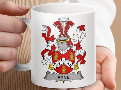 Pyne Family Coat of Arms Historical Mug - Celtic Ancestry Gifts