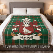 Howell Welsh Family Crest Woven Blanket | Heirloom Tartan Gift