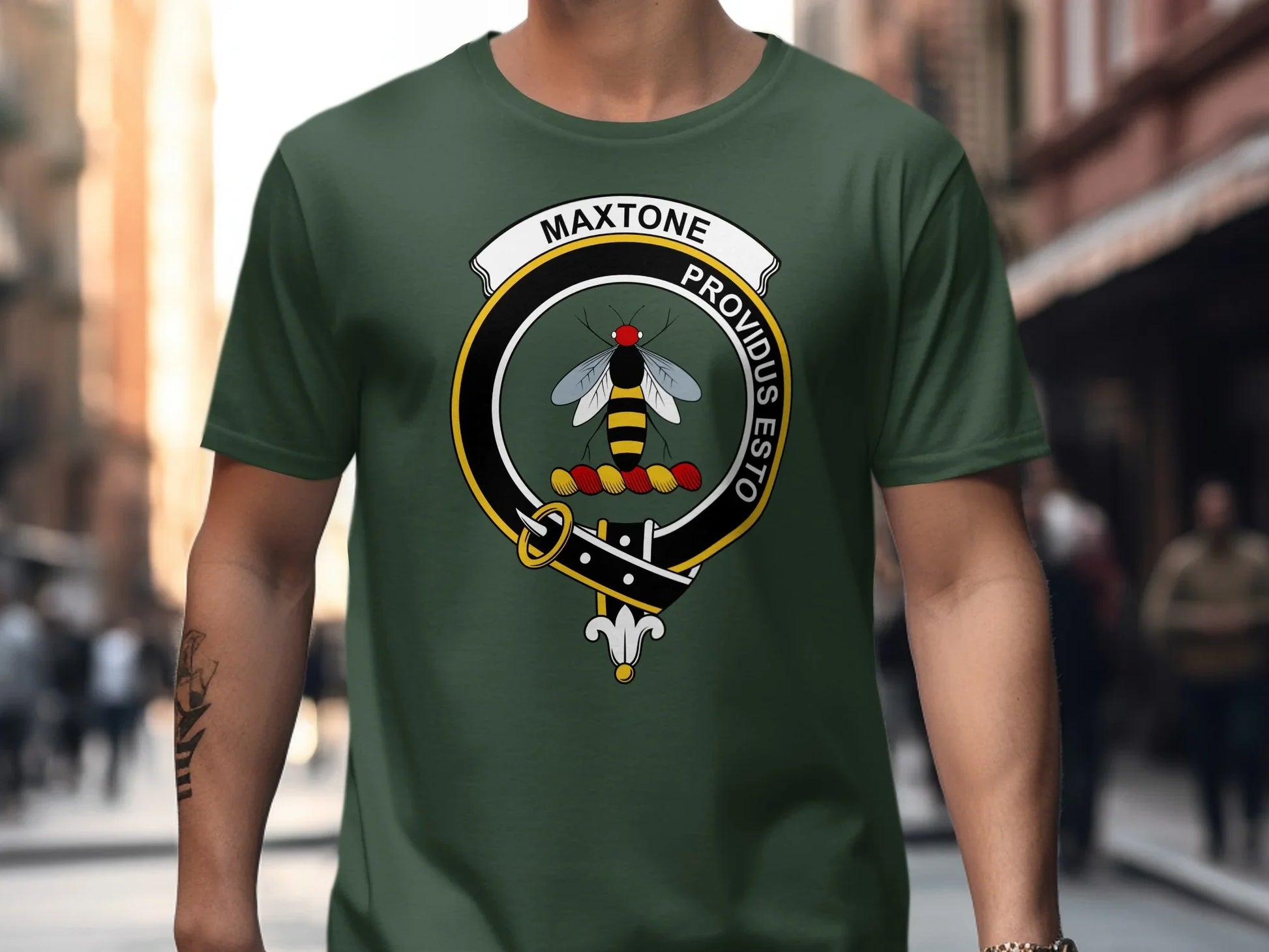 Maxtone Providus Esto Emblem Forest Green T-Shirt product type
