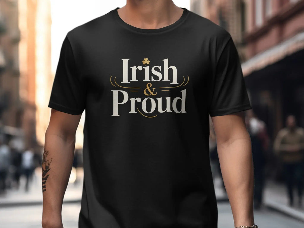 Irish and Proud Statement Tee for Cultural Pride