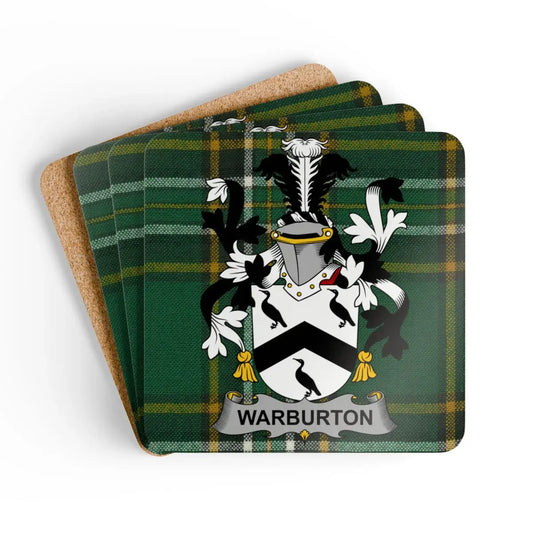 Warburton Family Crest Design Square Coaster product type
