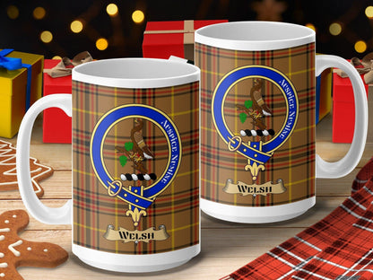 Personalized Clan Welsh Family Tartan Mug Gift product type
