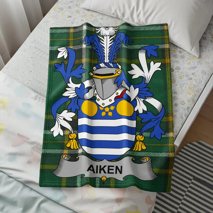 Aiken Family Crest Tartan Blanket unique product