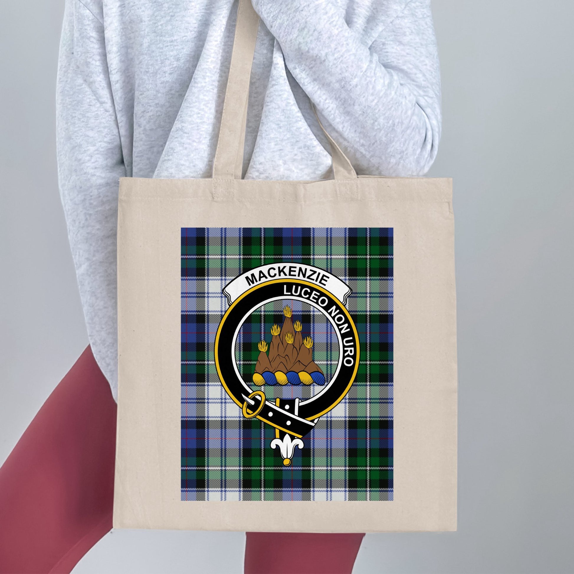 Clan Mackenzie Scottish Crest Tartan Tote Bag - Living Stone Gifts