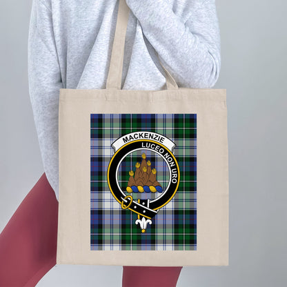 Clan Mackenzie Scottish Crest Tartan Tote Bag - Living Stone Gifts