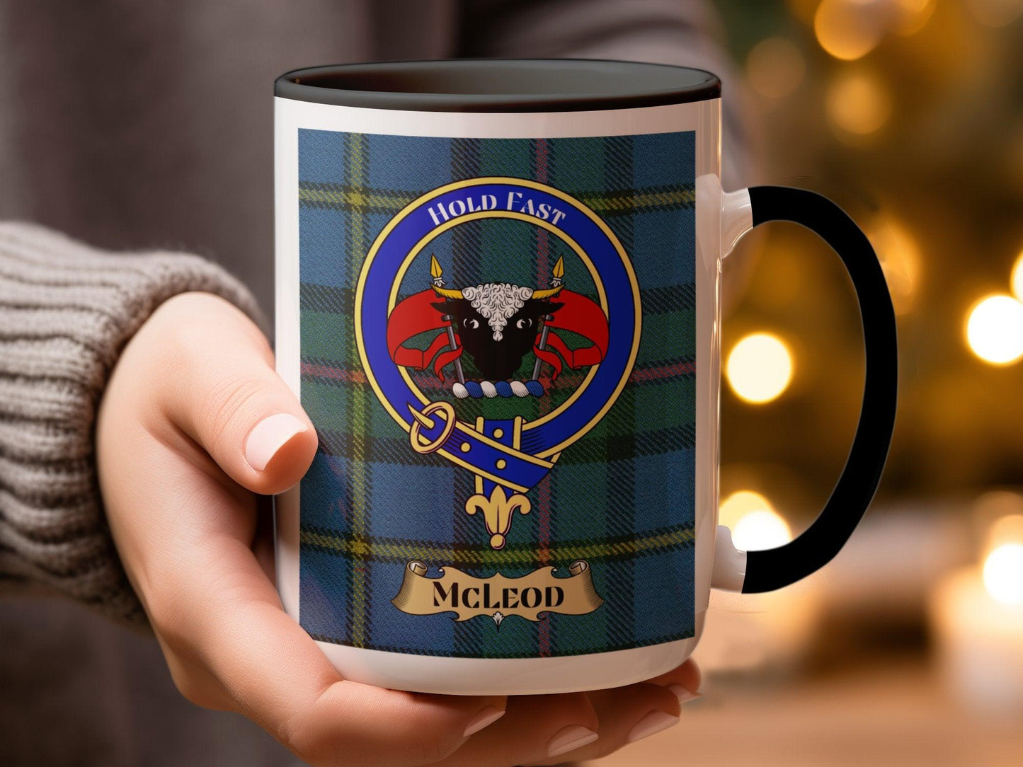 McLeod Clan Crest Tartan Hold Fast Scottish Mug - Living Stone Gifts