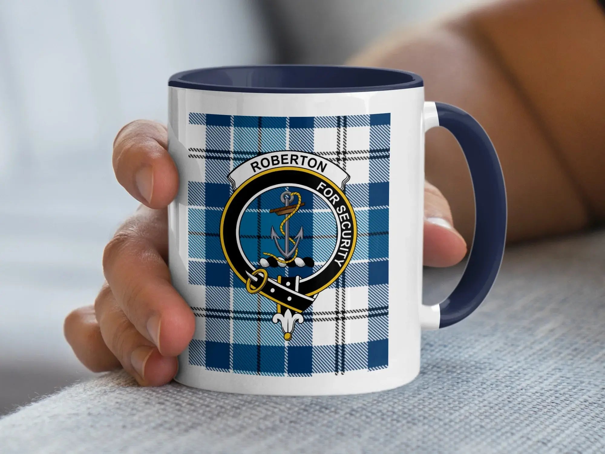 Roberton For Security Tartan Mug for Coffee Enthusiasts