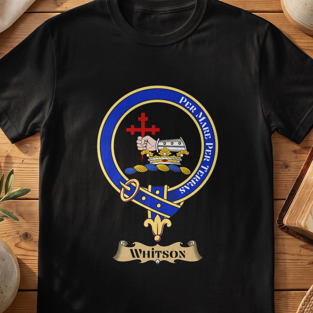 Whitson Scottish clan crest T-shirt in Black