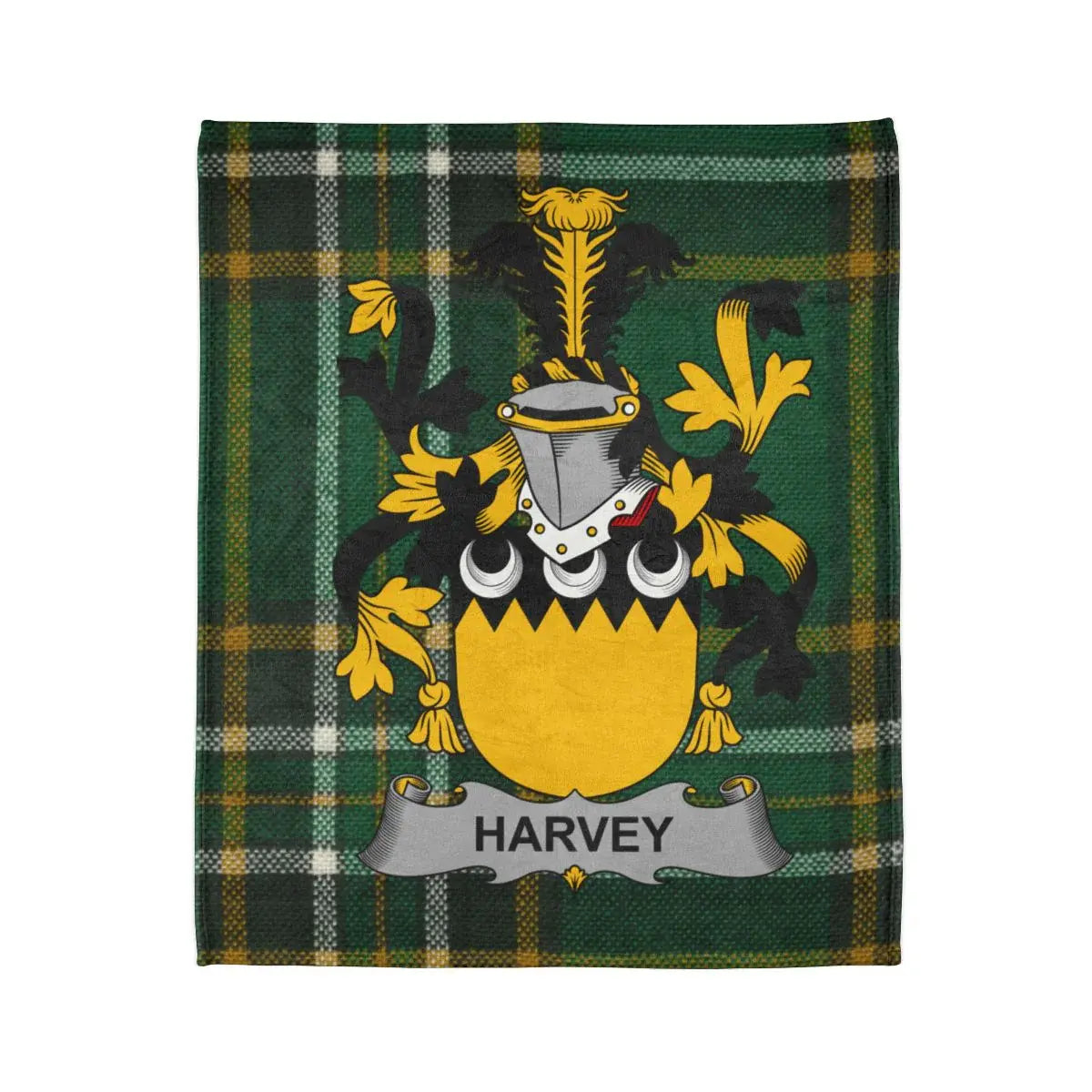 Harvey Family Crest Tartan Blanket product