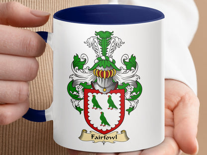 Clan Fairfowl Scottish Clan Crest Accent Coffee Mug - Living Stone Gifts