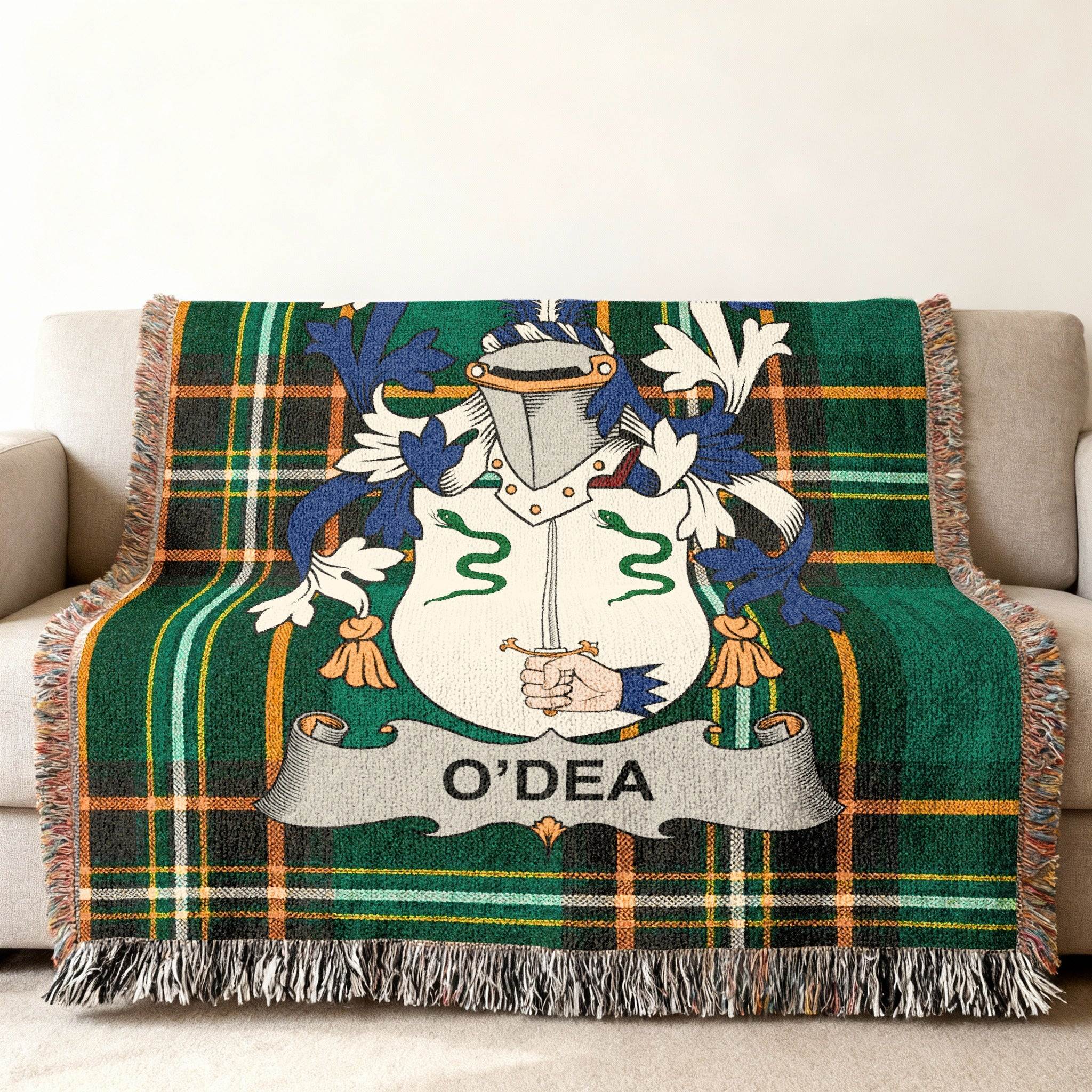 O'DEA Plaid Family Coat Arms Heritage Home Decor product type