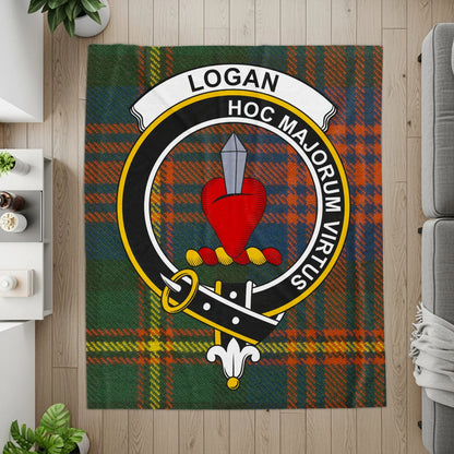 Logan Hoc Majorum Virtus Crest Tartan Blanket product