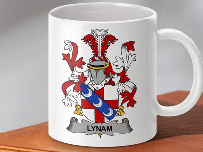 Lynam Surname Irish Family Crest Mug - Celtic Ancestry Gifts