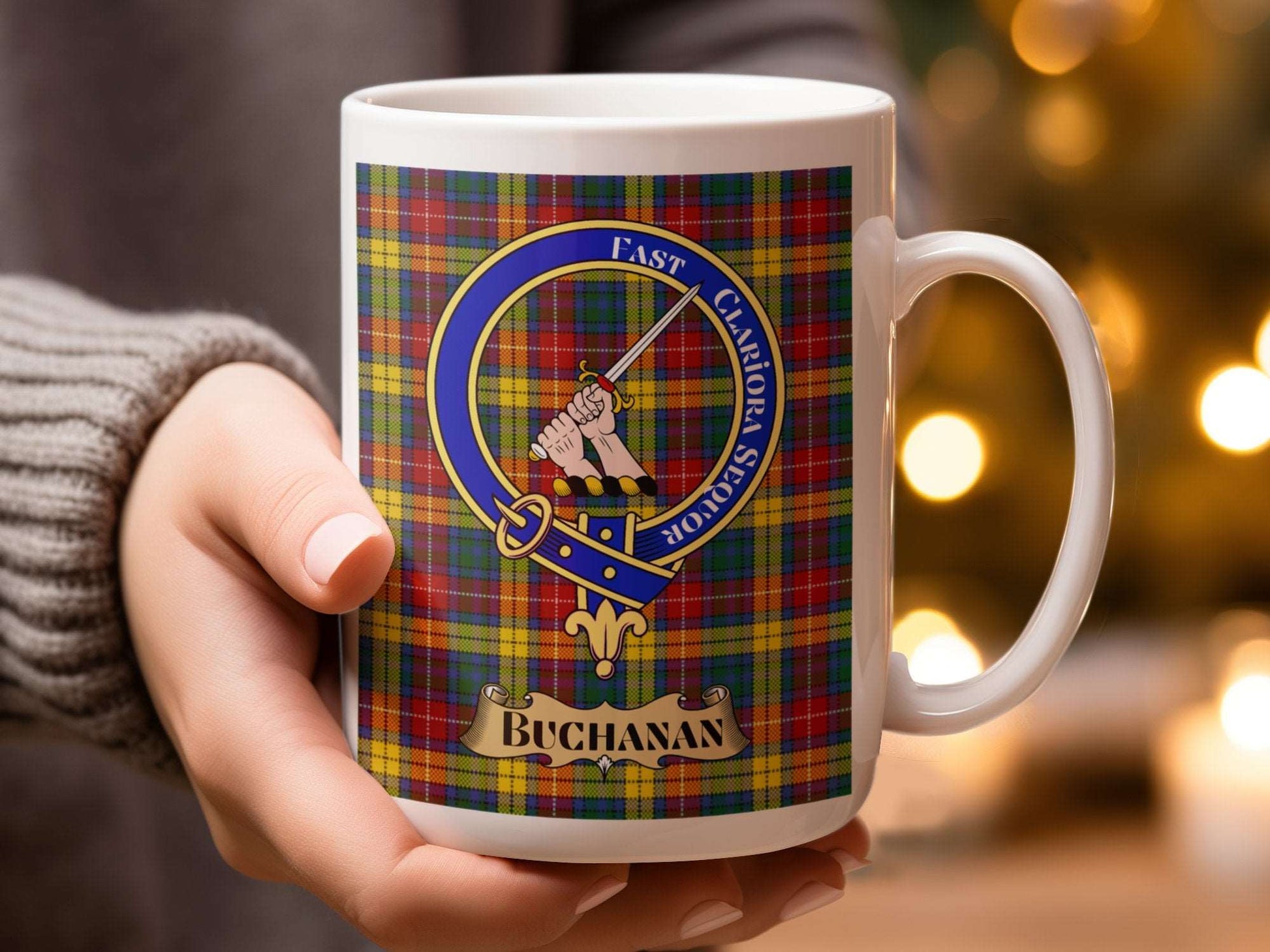 Beautiful Clan Buchanan Emblem Displayed Mug - Living Stone Gifts