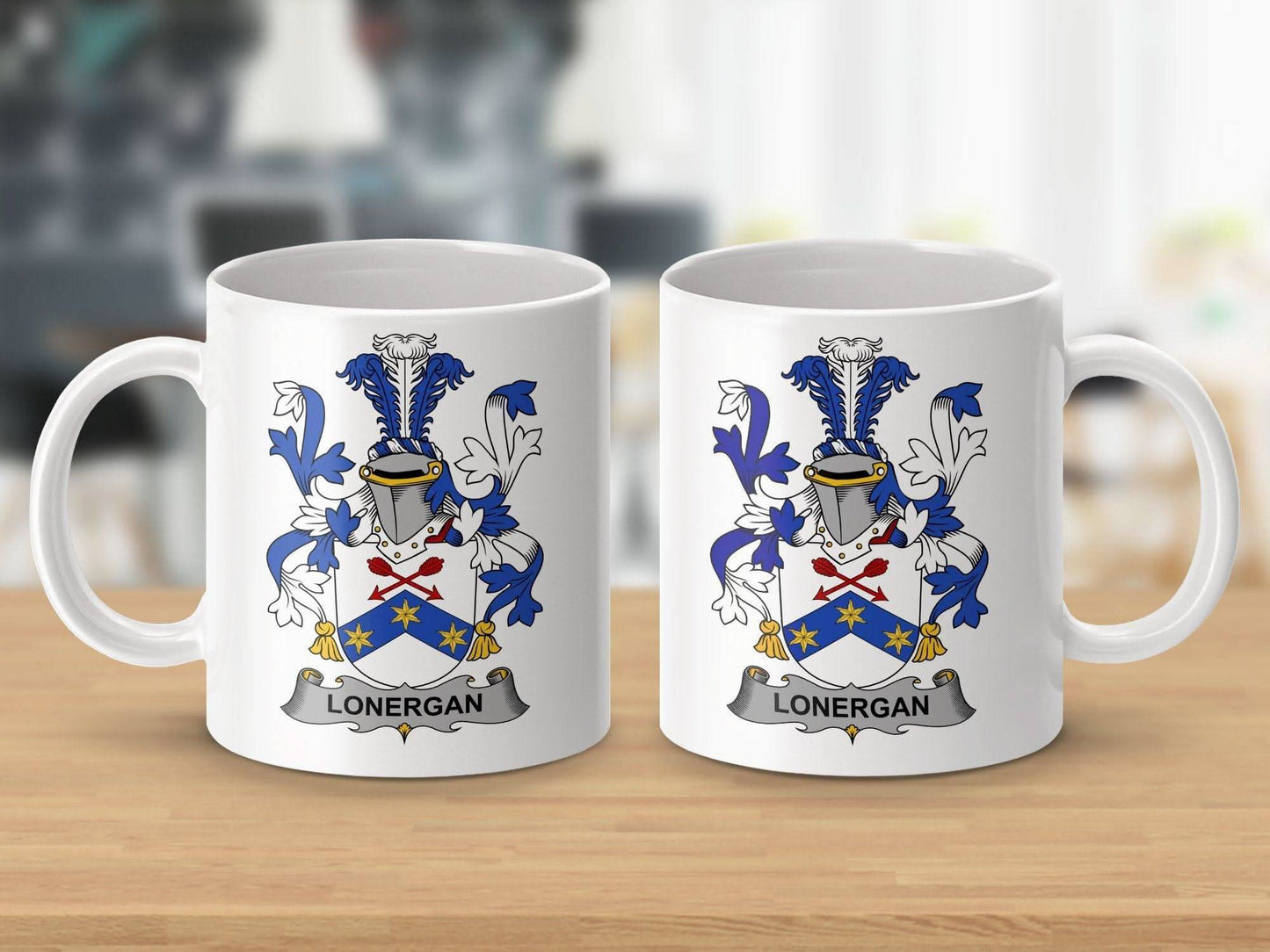Lonergan Surname Irish Family Crest Mug - Celtic Ancestry Gifts