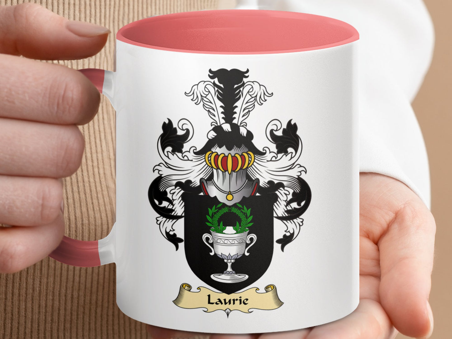 Clan Laurie Scottish Coat of Arms Accent Mug - Living Stone Gifts